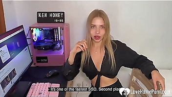 Hot Russian babe devours my hard cock